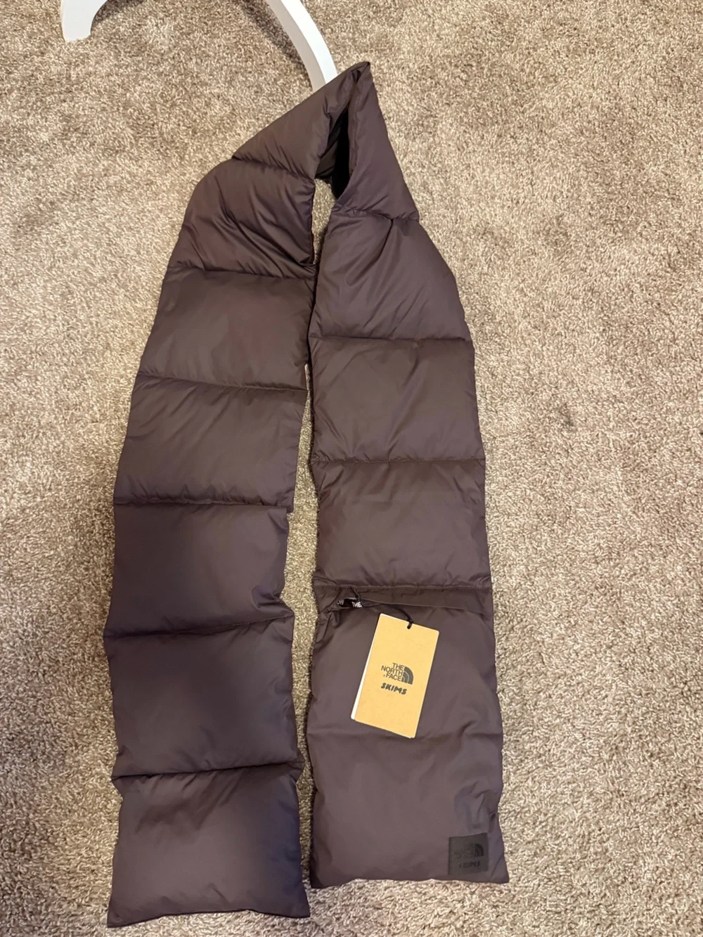 NWT The Northface x Skims quilted padded scarf phoenix one size